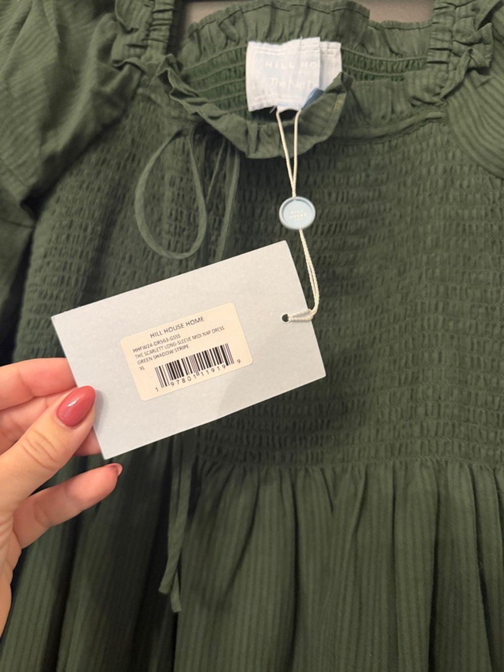 NWT Hill House Home Nap Dress green maxi dress - Picture 2 of 2